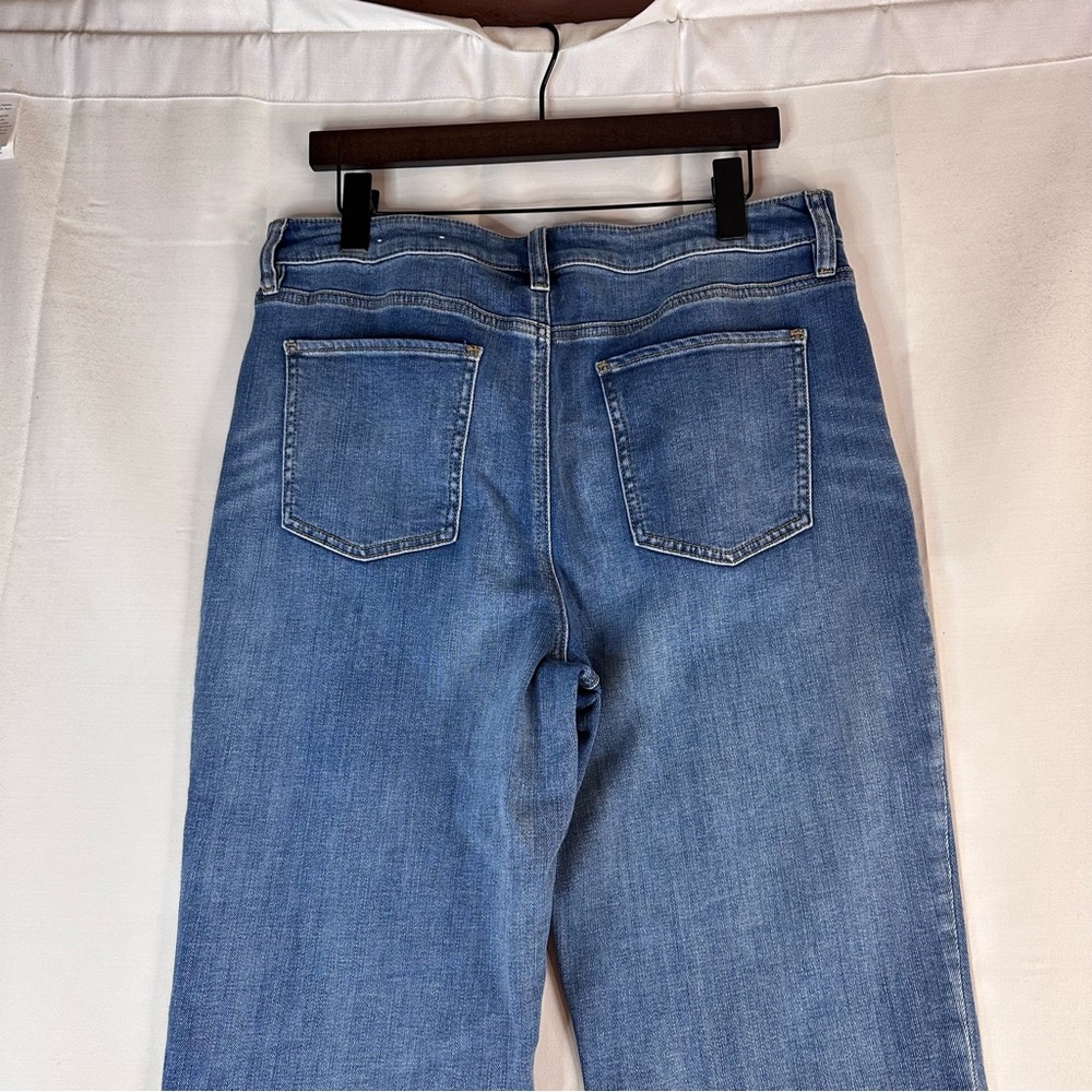 CHICO’S Women’s Size 2 US 12 Denim Jeans High Rise Straight Crop Style Stretch - Picture 10 of 15